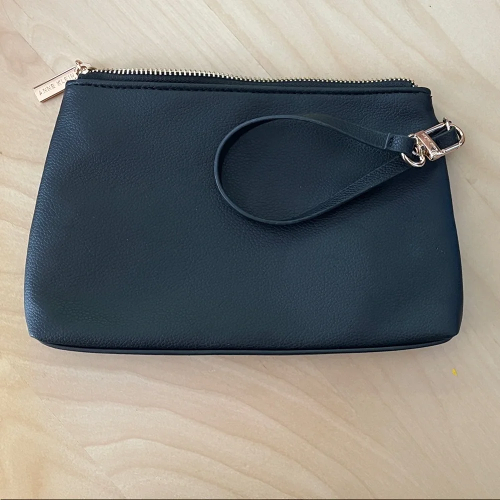 Anne Klein Black Wristlet Clutch